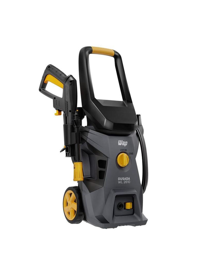 Lavadora de alta pressão wap ousada wl 2610 ultra 1750psi 1500w – cinza e amarelo