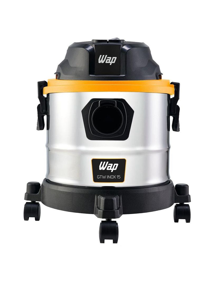 Aspirador de pó e Água wap gtw inox 15 1700w com bocal de sopro - preto/amarelo