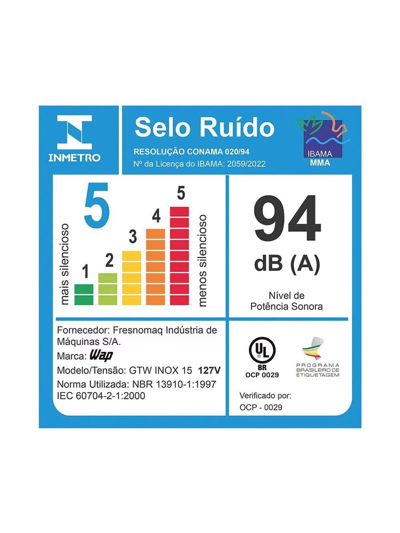 Aspirador de pó e Água wap gtw inox 15 1700w com bocal de sopro - preto/amarelo