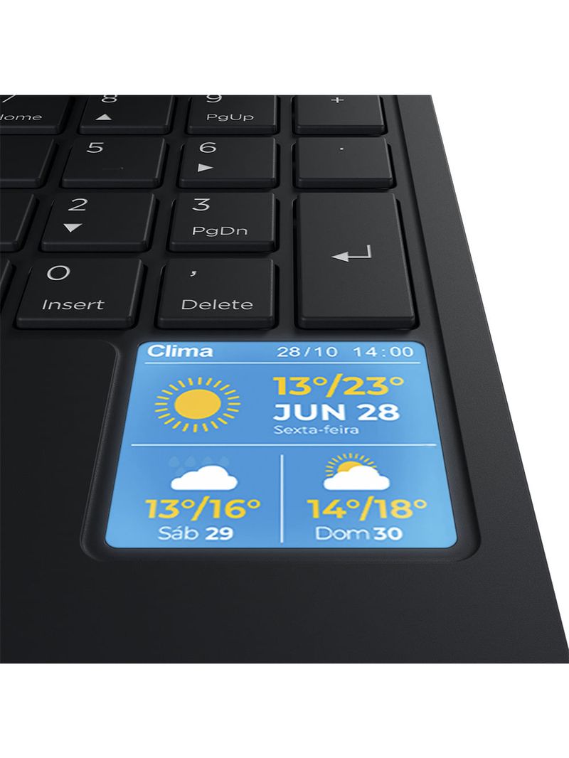 Notebook Positivo Vision R15M AMD® Ryzen 7-5825U Linux 16GB RAM 512GB SSD Wi-Fi 6 Tela 15” Full HD IPS - Minitela Preto