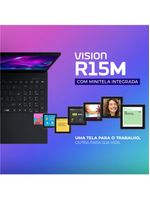 Notebook Positivo Vision R15M AMD® Ryzen 7-5825U Linux 16GB RAM 512GB SSD Wi-Fi 6 Tela 15” Full HD IPS - Minitela Preto