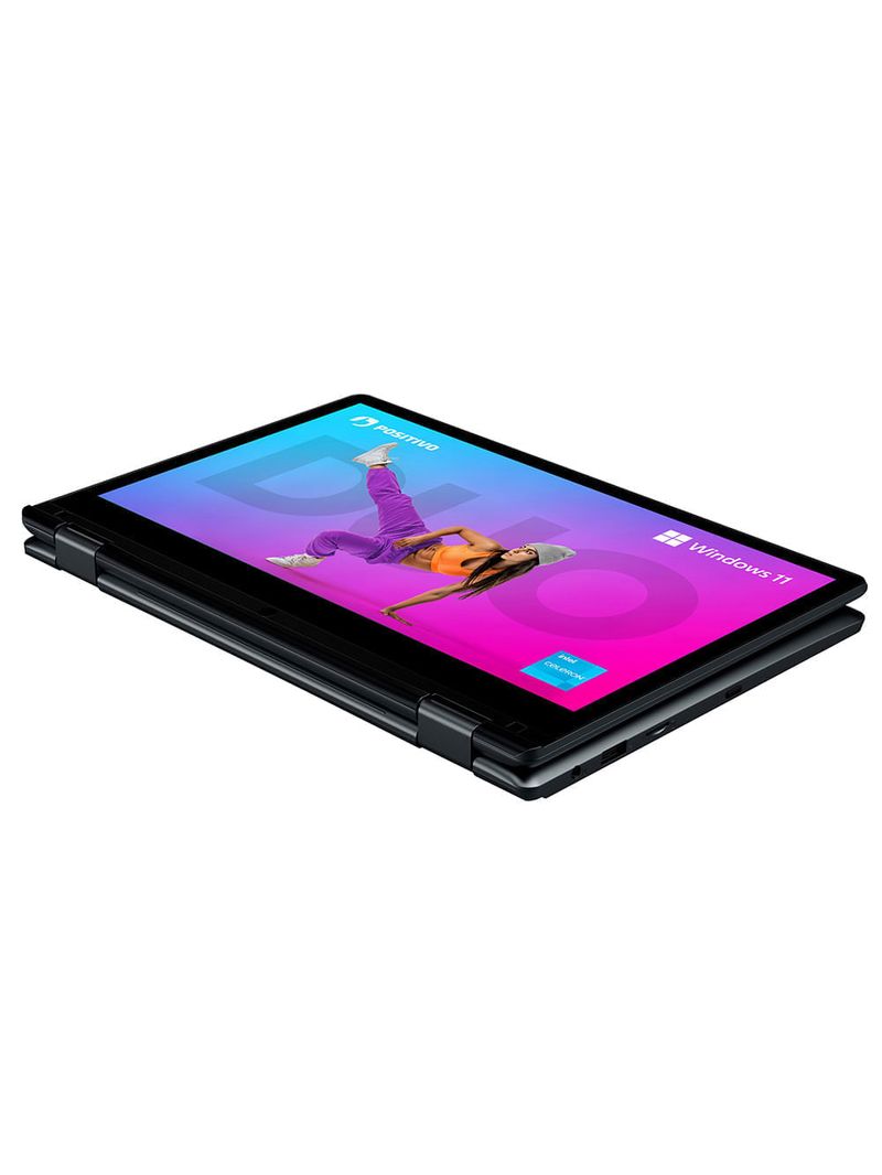 Notebook 2 em 1 Positivo Duo C8128E Intel® Celeron® N4500 Windows 11 Home 8GB RAM 128GB eMMC 11” LED HD IPS - Cinza