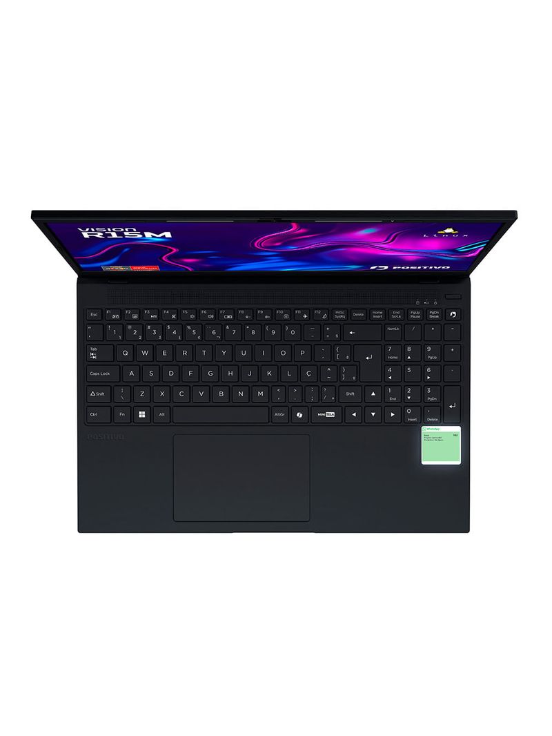 Notebook Positivo Vision R15M AMD® Ryzen 7-5825U Linux 24GB RAM 512GB SSD Wi-Fi 6 - 15” Full HD IPS - Minitela - Preto