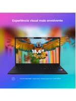 Notebook Positivo Vision R15M AMD® Ryzen 7-5825U Linux 24GB RAM 512GB SSD Wi-Fi 6 - 15” Full HD IPS - Minitela - Preto