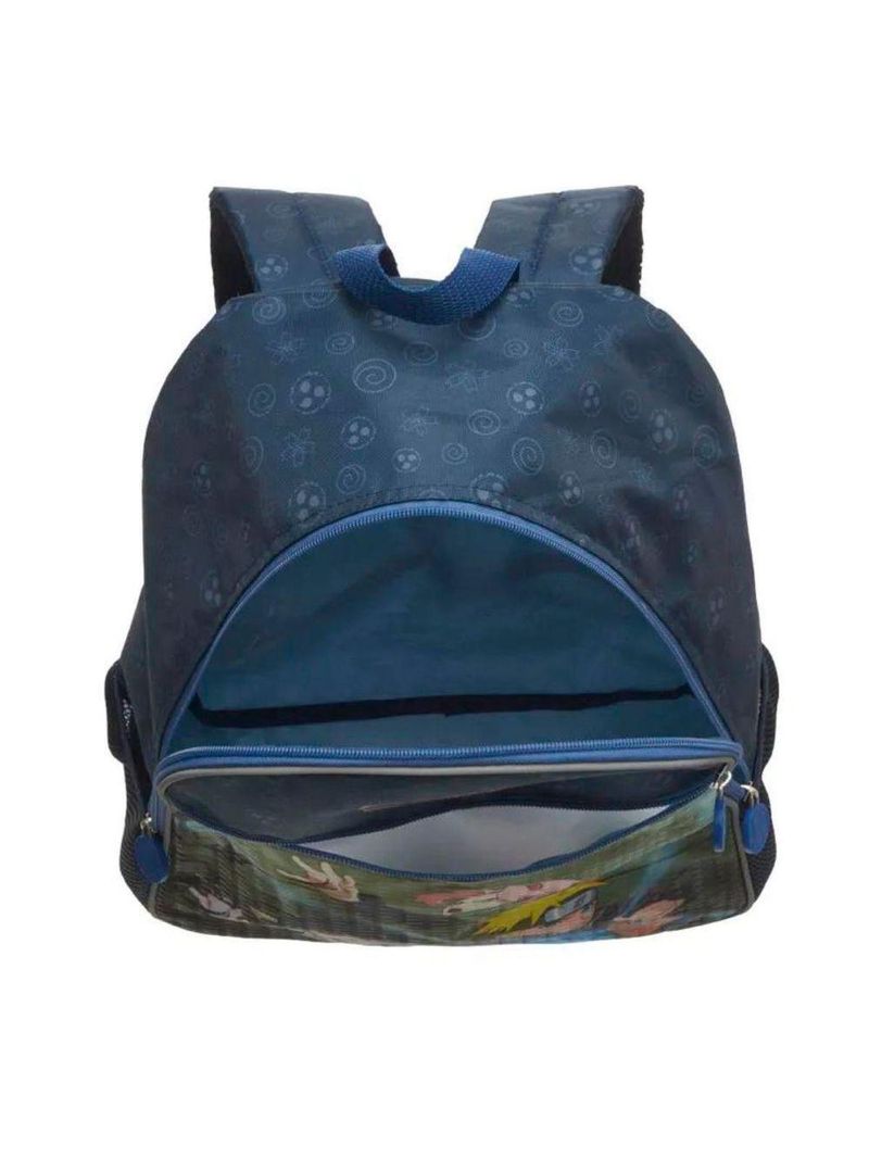 Kit Mochila Costas Lancheira Térmica Escolar Infantil Naruto Shippuden Time 7 Azul
