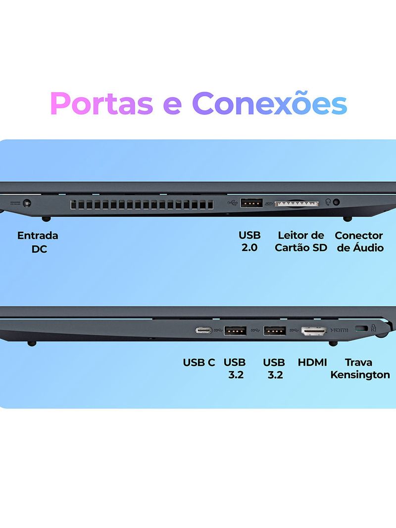 Notebook Positivo Vision R15M AMD® Ryzen 7-5825U Windows 11 Home 32GB 512GB SSD Wi-Fi 6 156” Full HD IPS Minitela - Preto