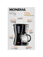 Cafeteira elétrica mondial dolce arome inox c-32i 32 xícaras - preta
