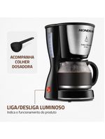 Cafeteira elétrica mondial dolce arome inox c-32i 32 xícaras - preta