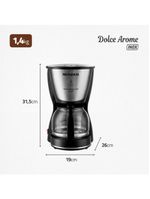 Cafeteira elétrica mondial dolce arome inox c-32i 32 xícaras - preta