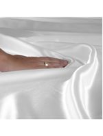 Jogo cama lençol splendore casal padrão cetim charmousse alto brilho 4 peças - branco