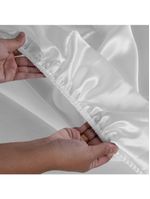 Jogo cama lençol splendore king cetim charmousse alto brilho 4 peças - branco