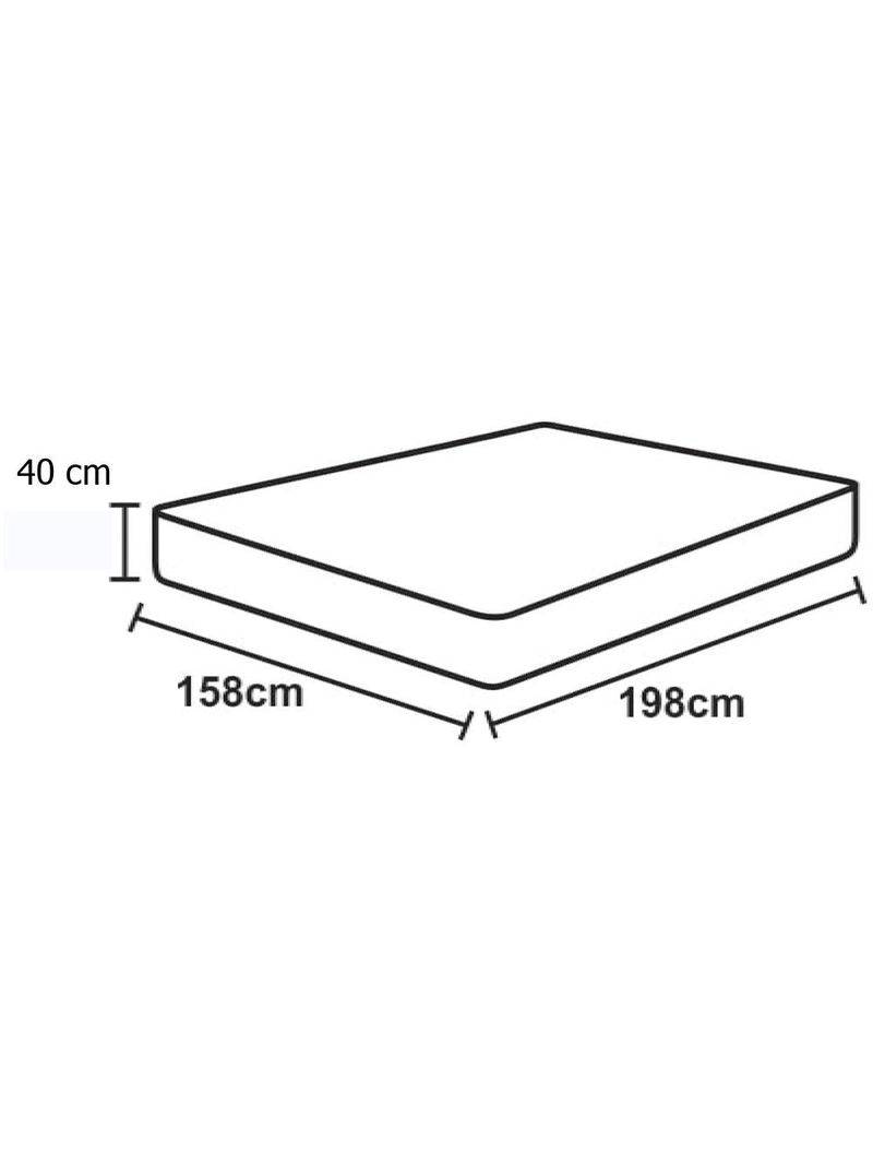 Jogo cama lençol square queen quadriculado percal 180 fios 3 peças - branco