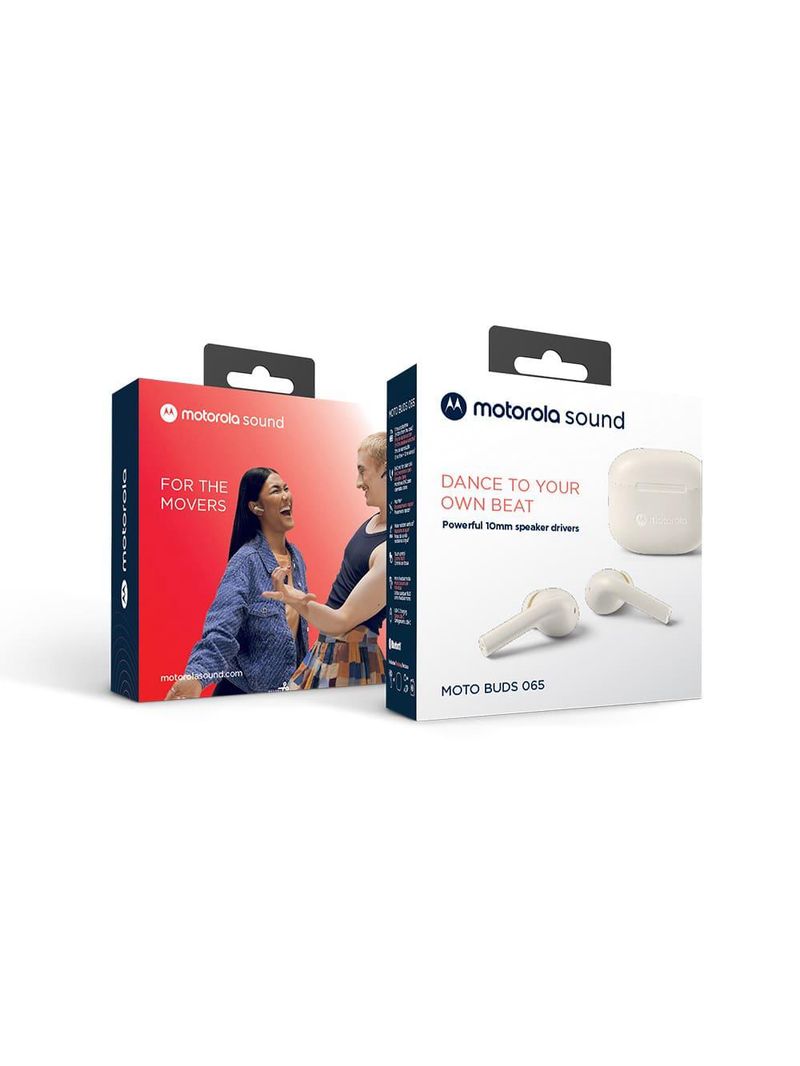 Fone de ouvido bluetooth motorola moto buds 065 – branco
