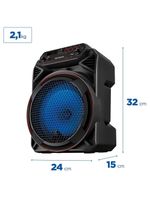 Caixa amplificada mondial cm-150 com bluetooth, usb, rádio fm e função tws - 150w