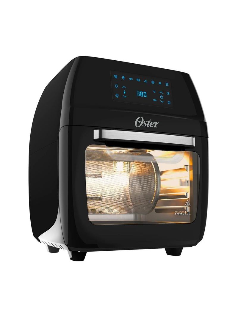 Fritadeira elétrica sem Óleo oster oven fryer ofrt780 3 em 1 12l - preta