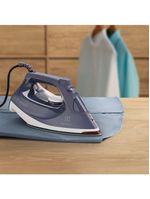 Ferro de passar a vapor e a seco electrolux experience care esi60 com spray, base cerâmica e tecnologia powervapour – azul marinho