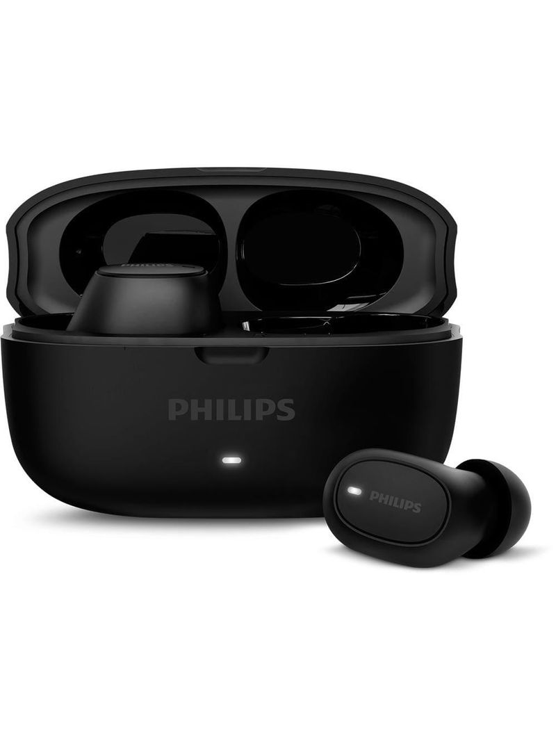 Fone de ouvido philips tat2500bk/00 intra-auricular true wireless bluetooth cancelamento de ruído 24h bateria preto