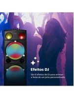 Caixa de som philips party speaker tax5509 2400w bluetooth luzes led preta
