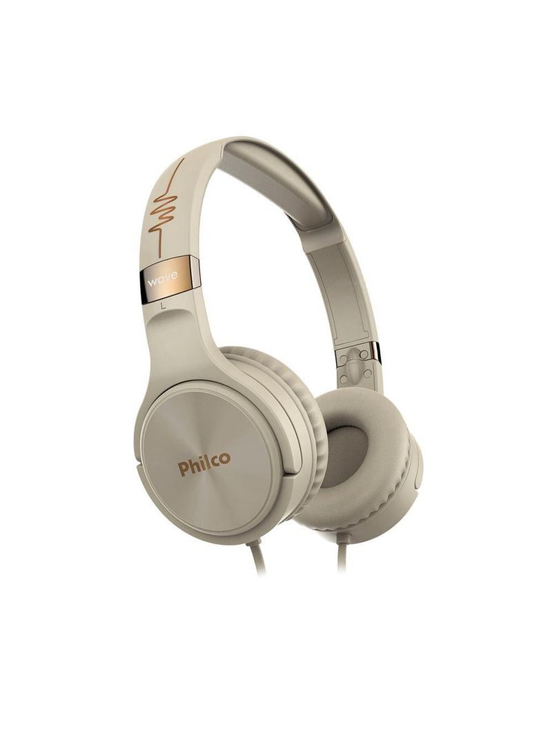Fone de ouvido philco headphone pfo02g - bege