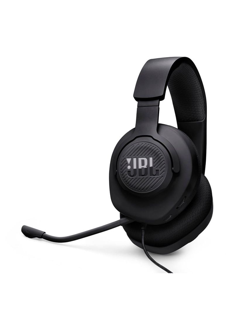 Fone de ouvido headset gamer jbl quantum 100m2 over-ear com conexão p3 e microfone removível – preto