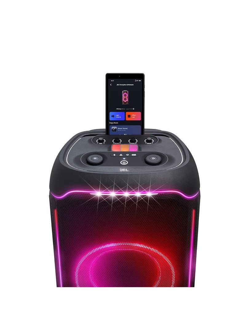 Torre de som jbl partybox ultimate com bluetooth, wi-fi e iluminação led - 1100w