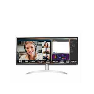 Monitor ultrawide 29" lg 29wq600-b com tela ips, full hd, 100hz, amd freesync – branco