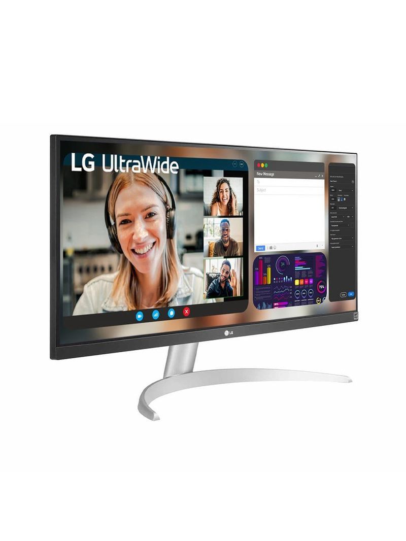 Monitor ultrawide 29" lg 29wq600-b com tela ips, full hd, 100hz, amd freesync – branco
