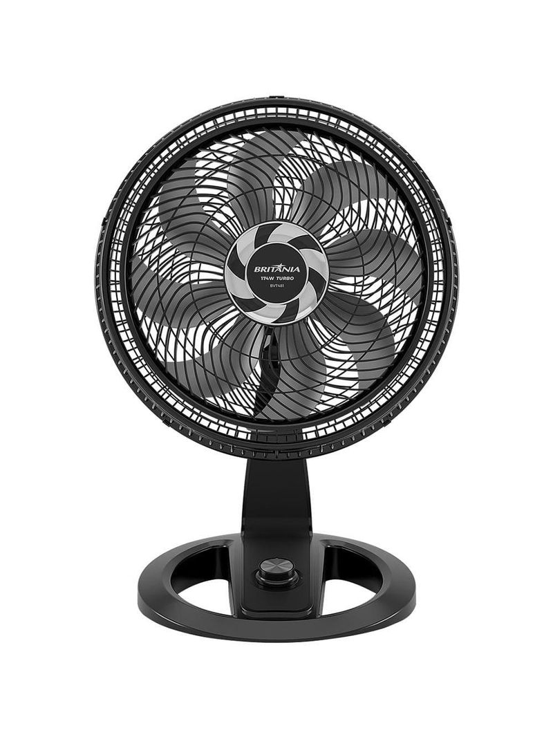 Ventilador de mesa britânia maxx force bvt481 47cm com 3 velocidades e 8 pás - preto