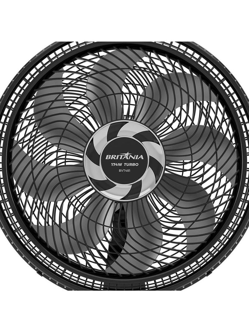 Ventilador de mesa britânia maxx force bvt481 47cm com 3 velocidades e 8 pás - preto