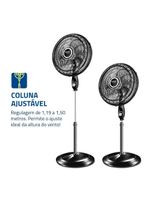 Ventilador de coluna mondial vtx-40c-8p 40 cm com 3 velocidades - preto