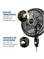 Ventilador de coluna mondial vtx-40c-8p 40 cm com 3 velocidades - preto