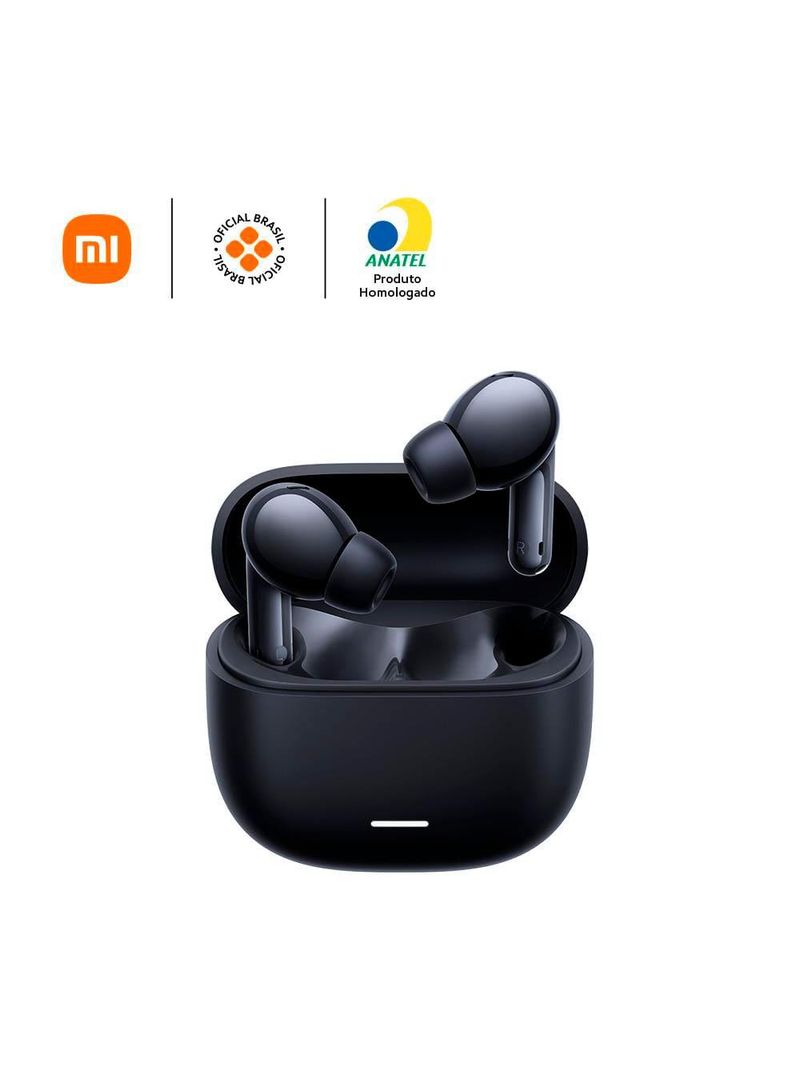 Fone de ouvido xiaomi redmi buds 6 lite bluetooth com cancelamento de ruído - preto