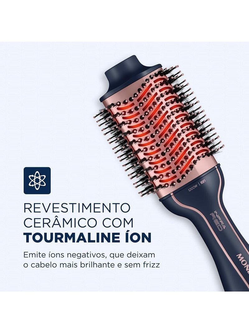 Escova secadora mondial infrared es-01 1200w azul/rose bivolt