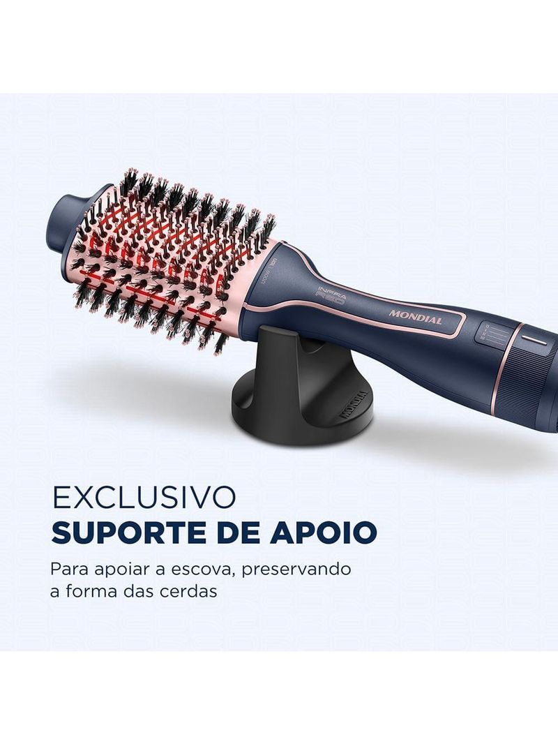 Escova secadora mondial infrared es-01 1200w azul/rose bivolt