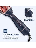 Escova secadora mondial infrared es-01 1200w azul/rose bivolt