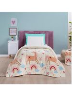 Coberdrom cobertor fantasy solteiro infantiil sherpa manta toque lã de carneiro - unicórnio - rosa