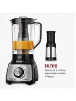 Liquidificador mondial turbo l-1100 3l 1100w 12 velocidades preto/inox