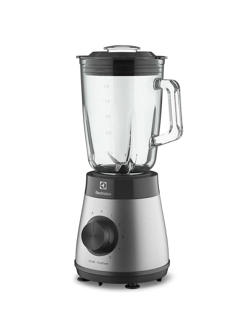 Liquidificador electrolux ebs30 aço inox escovado/preto com copo de vidro 700w e 5 velocidades