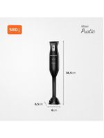 Mixer mondial pratic m-15-b 2 em 1 com copo medidor preto – 200 w
