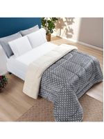 Coberdrom cobertor meggy poá king sherpa manta flannel bolinhas - cinza