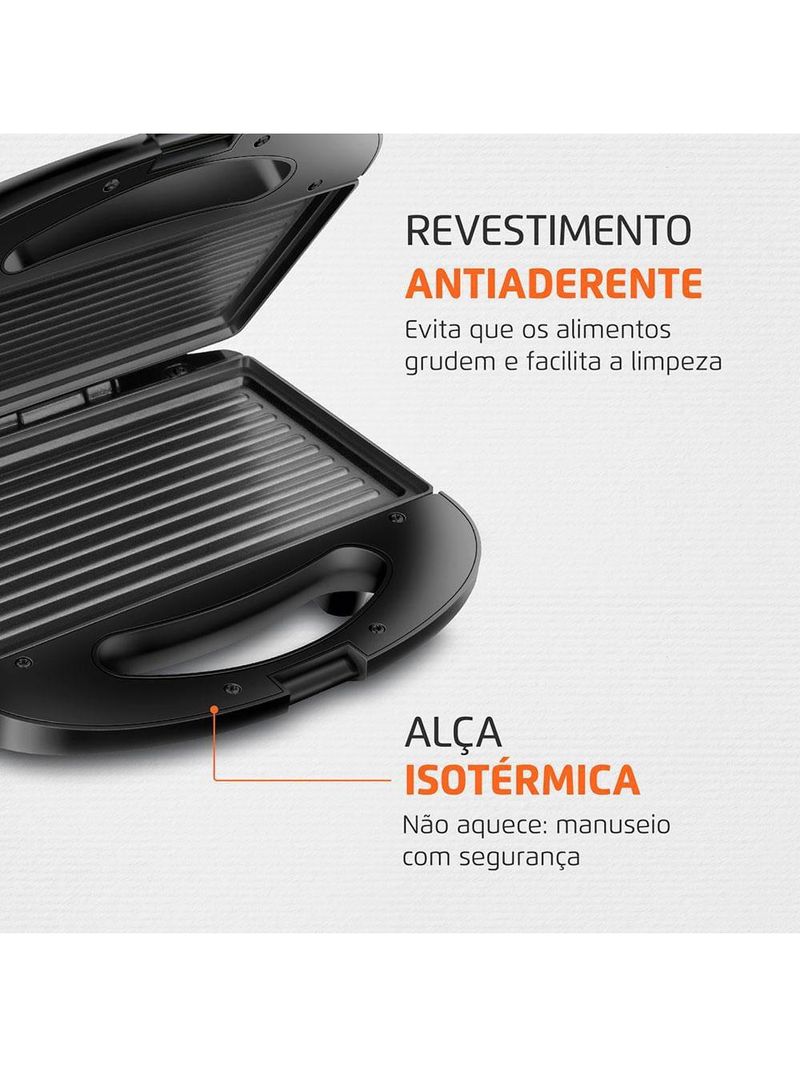 Sanduicheira mondial master grill s-20 - preto/inox