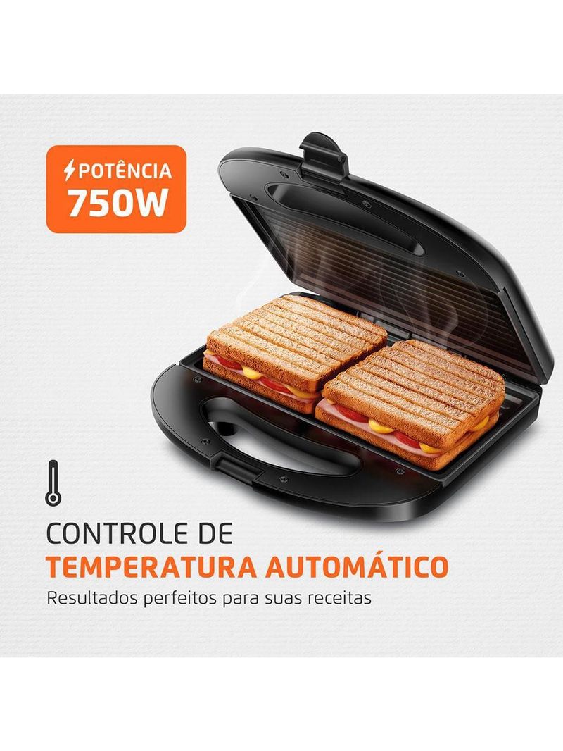 Sanduicheira mondial master grill s-20 - preto/inox