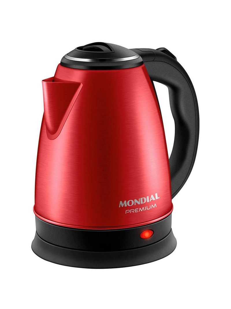Chaleira elétrica mondial ce-06-r 2 litros 1200w - vermelha