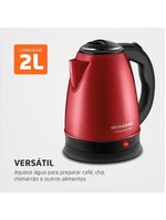 Chaleira elétrica mondial ce-06-r 2 litros 1200w - vermelha