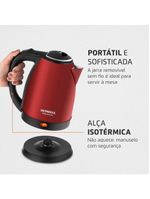 Chaleira elétrica mondial ce-06-r 2 litros 1200w - vermelha