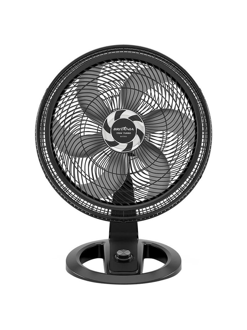 Ventilador de mesa britânia maxx force bvt500 58cm com 3 velocidades e 6 pás - preto
