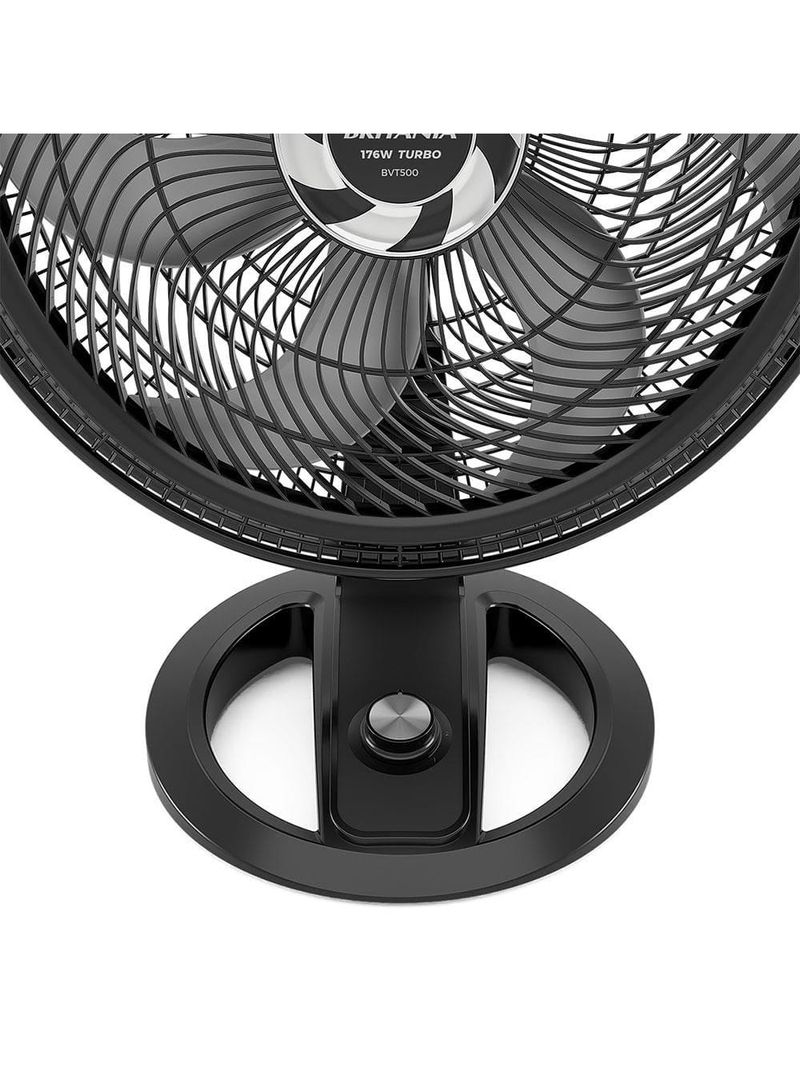 Ventilador de mesa britânia maxx force bvt500 58cm com 3 velocidades e 6 pás - preto