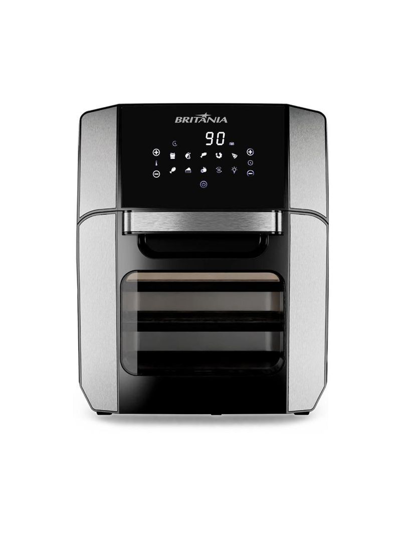 Fritadeira elétrica sem Óleo air fry britânia oven bfr2100p 12l - preta