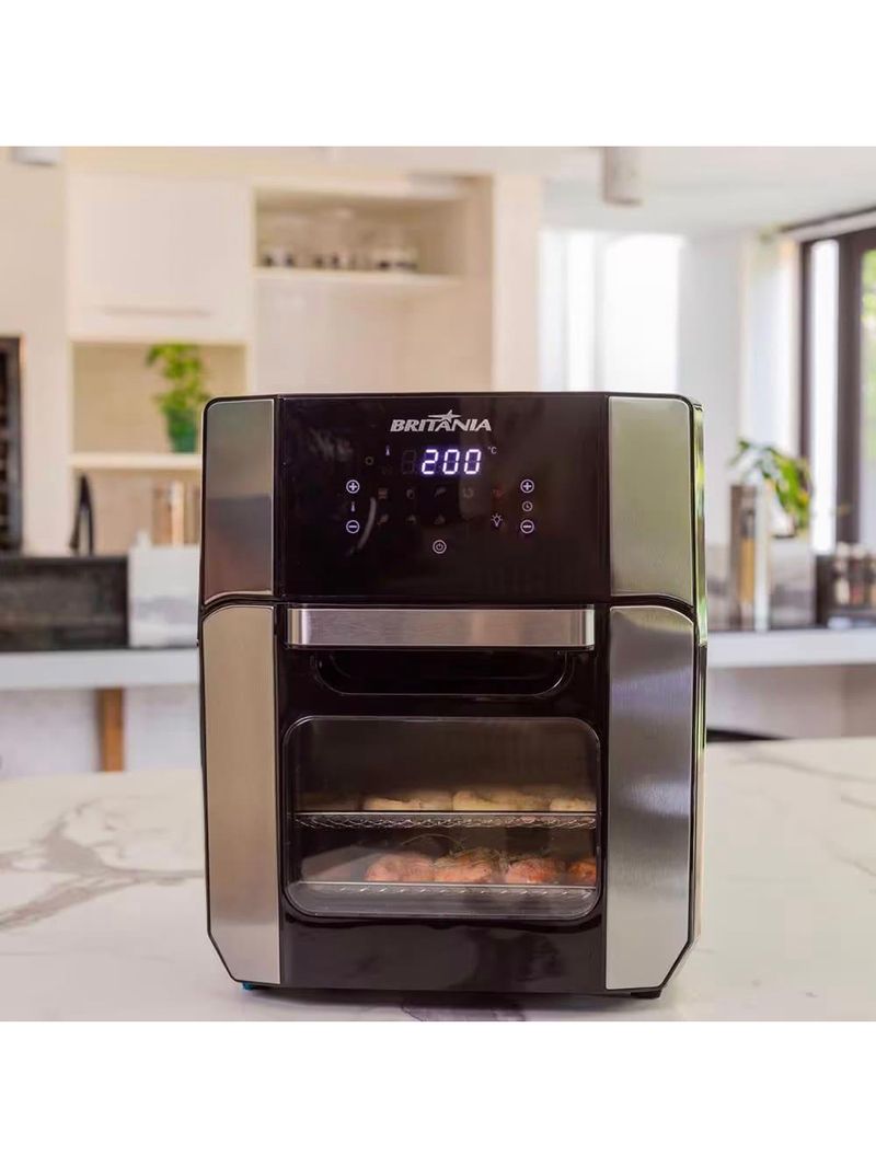 Fritadeira elétrica sem Óleo air fry britânia oven bfr2100p 12l - preta