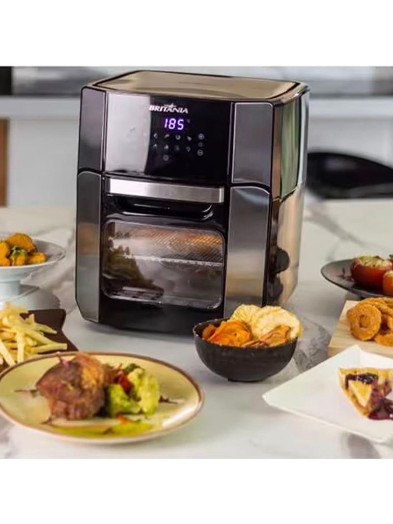 Fritadeira elétrica sem Óleo air fry britânia oven bfr2100p 12l - preta